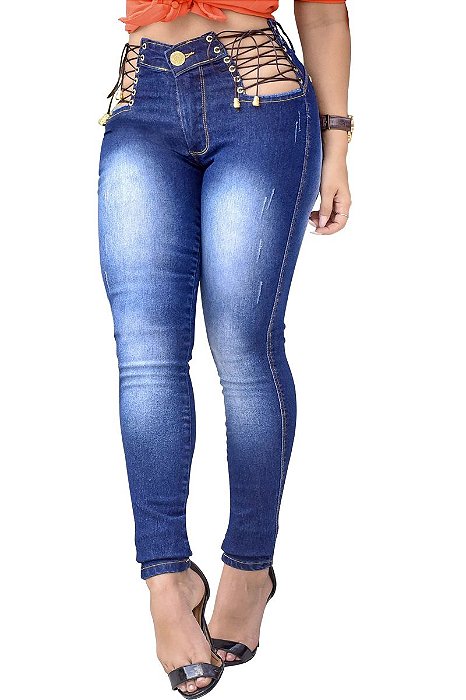 Calça Jeans Mega Barata Estilo Cordinha Cós Super Sexy Girls Promoção -  Dona Scott Jeans