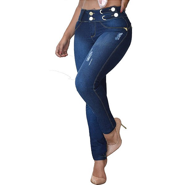 Calça Dins Barata Cós Modelador Linda Lycra - Dona Scott Jeans