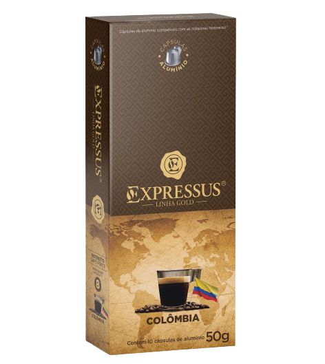 Cápsulas de Café Torrado e Moído Ristretto Forte Expressus Gold Colômbia