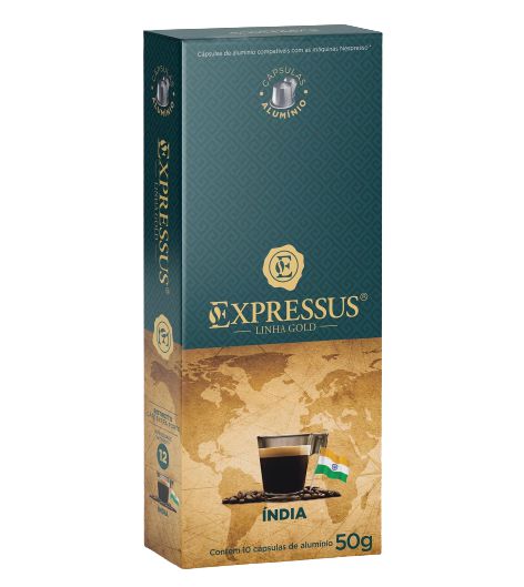 Cápsula de Café Torrado e Moído Ristretto Extraforte Expressus Gold Blend Índia