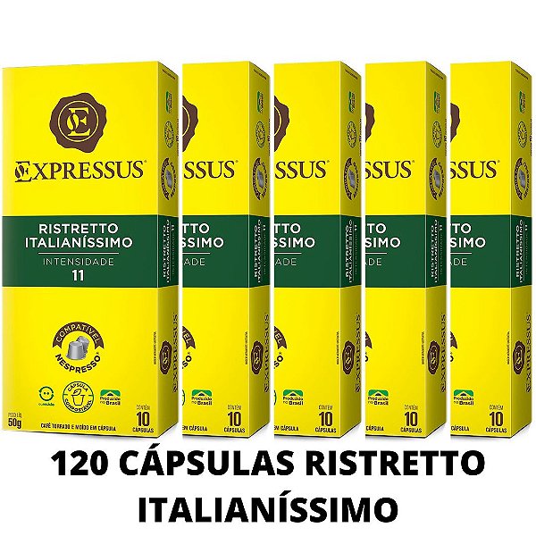 Kit c/120 Cápsulas de Café Biodegradáveis Ristretto Italianíssimo