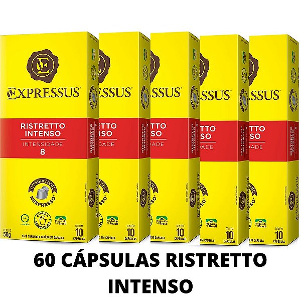 Kit C/60 Cápsulas de Café Biodegradáveis Ristretto Intenso