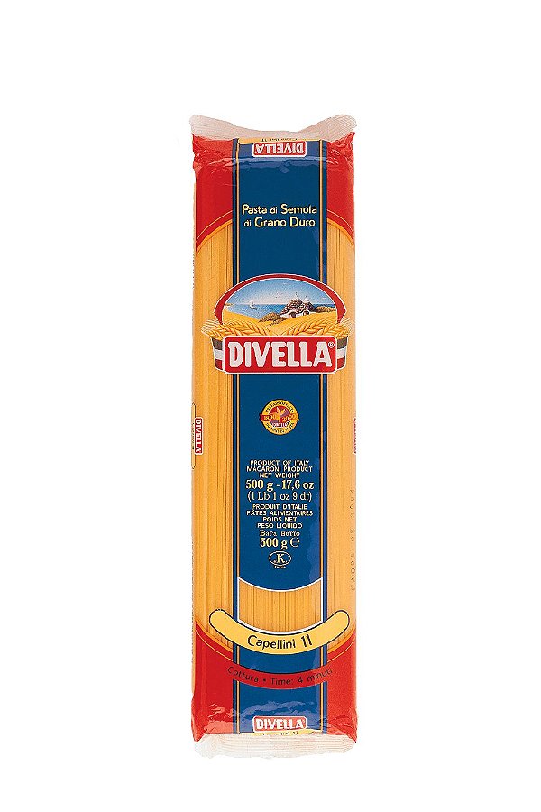 macarrão capellini n° 11 divella 500g