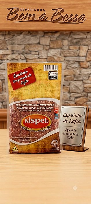 Espeto Kafta Bovina 1kg para Churrasco