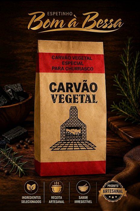 Carvão Vegetal 4kg para Churrasco
