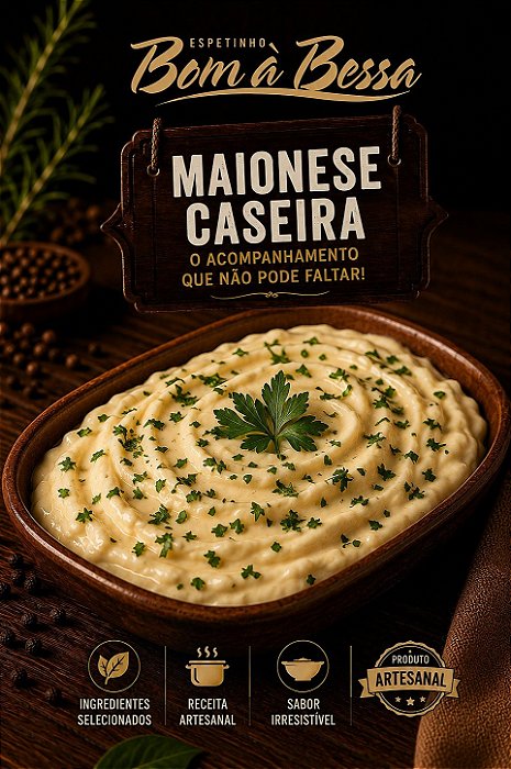 Maionese Caseira 1kg - Sabor Artesanal