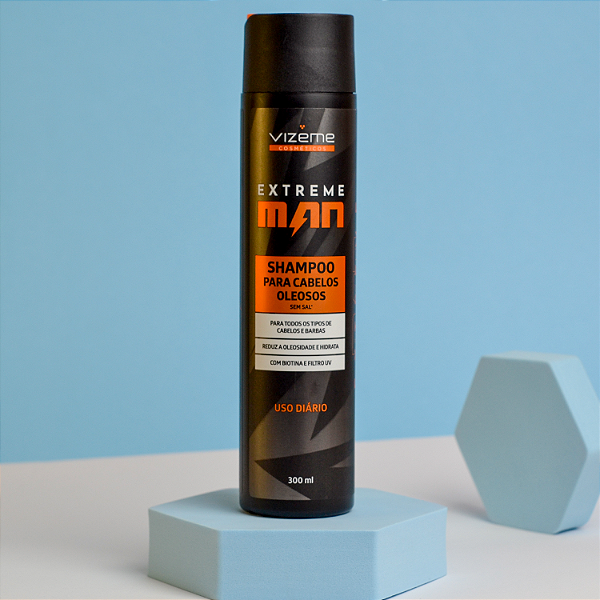 Shampoo para Cabelos Oleosos - Extreme Man (Masculino) - Controle da oleosidade - Vizeme