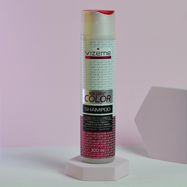 Shampoo para cabelos descoloridos, tingidos - Brilliant Color 300ml - cor viva por mais tempo - Vizeme