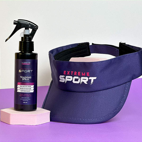 Spray finalizador Pré e Pós treinos - 120 ml + Viseira Vizeme  - Spray Finalizador Pré e Pós treinos - 120 ml - Proteja os cabelos contra o suor contra suor!
