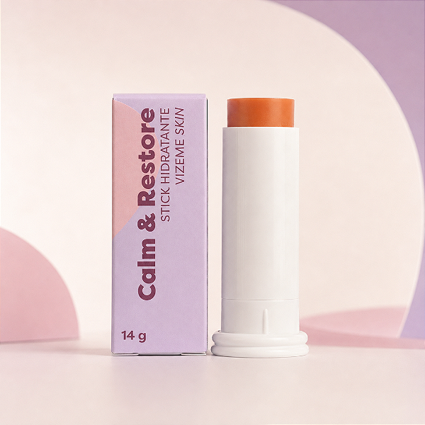 Calm & Restore Stick Hidratante Vizeme Skin 14g – Hidratação, Conforto e Sensação Refrescante