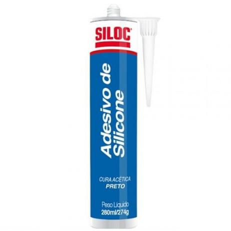 SILICONE  ACETICO PRETO SILOC 280ML