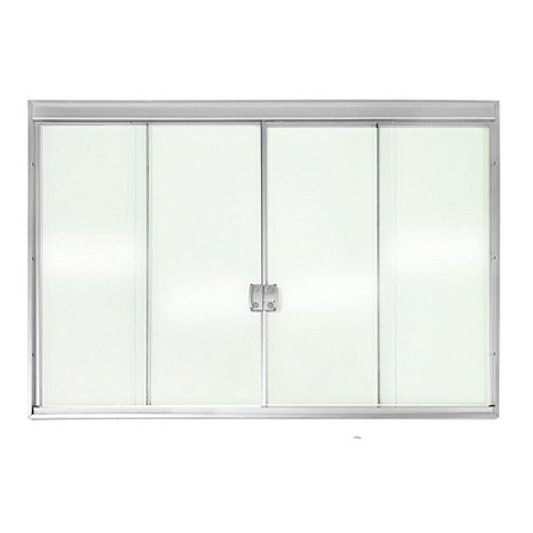 JANELA DE CORRER 4 FOLHAS COM BATE FECHA