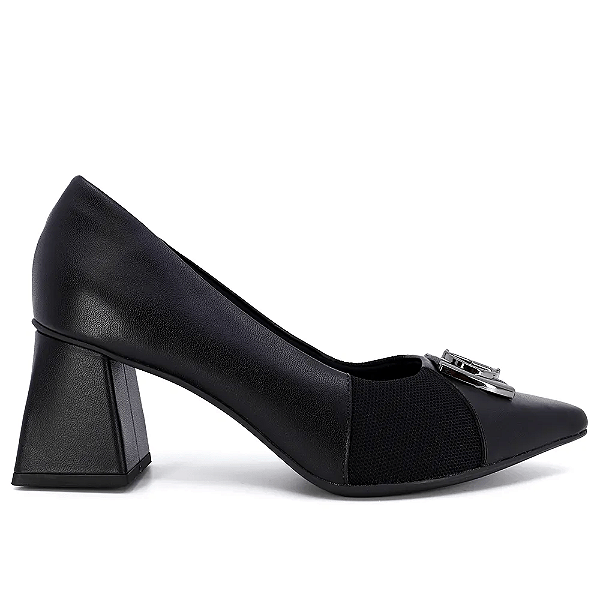 Sandália Confortável USAFLEX - SCARPIN ALTO PRETO
