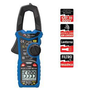 Alicate Amperímetro Digital 3 5/6D – CAT III 600V - Minipa ET-3177