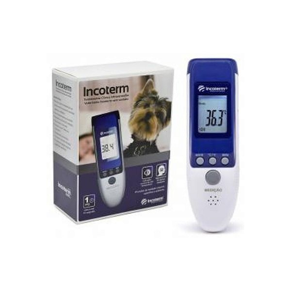Termômetro Clínico Infravermelho Veterinário Incoterm T-DIV-0124.00