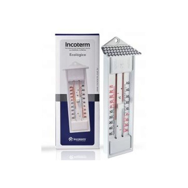 Termômetro Máxima e Mínima Analógico Enchimento Ecológico Incoterm 5201.02.0.00