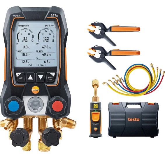Kit Smart Vacuo Manifold Digital 557s com 4 Mangueiras - TESTO 0564 5572