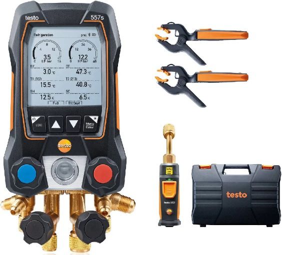 Kit Smart Vacuo Manifold Digital 557s com Bluetooth e Válvulas de 4 Vias - TESTO 0564 5571