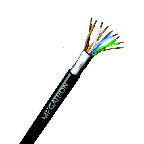 Cabo de Rede CAT5E CMX 4P Preto Bobina 305MTS BLINDADO (CAPA SIMPLES) - Megatron