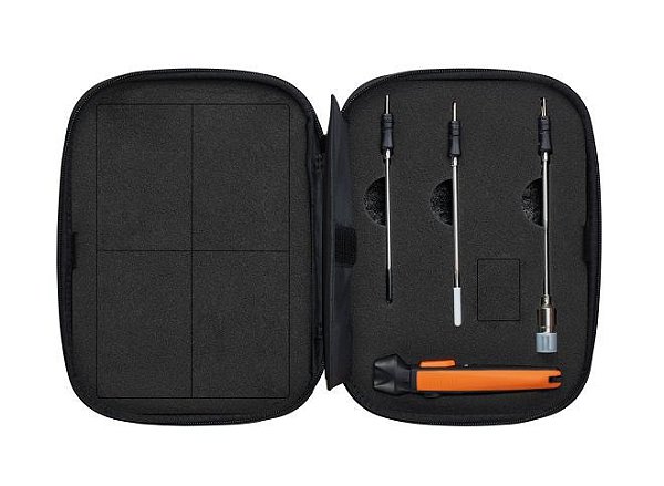 Kit Termômetro com Sonda de Imersão/Penetração, Superfície e Ar (termopar tipo K) e Operação por Smartphone - Testo 915i
