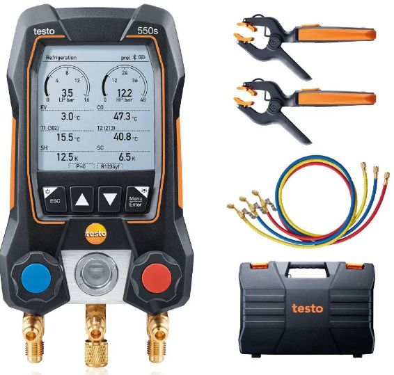 Kit Smart Manifold Digital Com 3 Mangueiras -Testo 550s