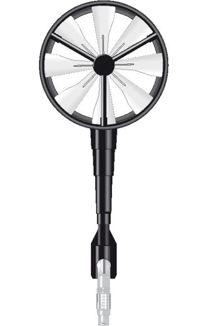 Sonda Molinete de Velocidade do Ar (0,1 a 15 m/s) - 100 mm Diâmetro - Testo 0635 9340