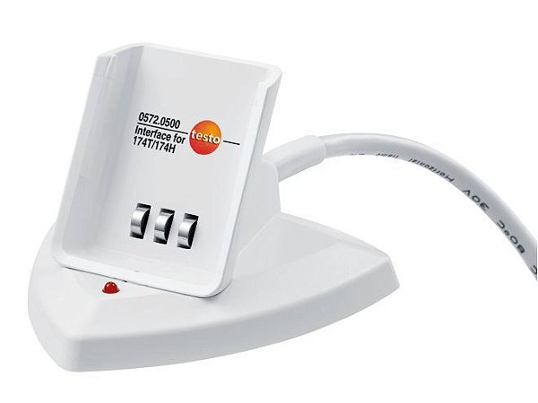 Interface USB para programação - Data logger de umidade/temperatura (2 canais) sem visor Testo 0572 0500
