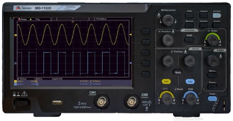 Osciloscópio Digital 2 Canais, Colorido, Interface USB, Banda de Frequência 100 MHz, 1GS/s - Minipa MO-1102C