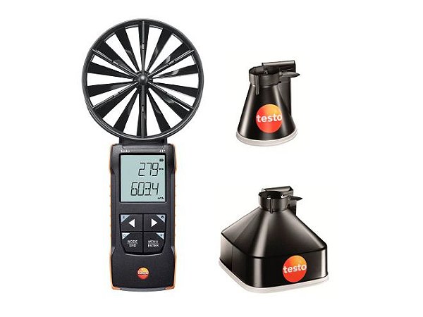 Anemômetro de Palhetas com Funis de Medição - Testo 417 kit 1