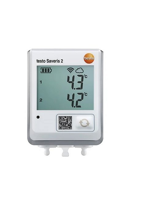 Testo Saveris 2-T2 - Data logger WiFi com display e 2 conexões para sondas de temperatura NTC - 0572 2032