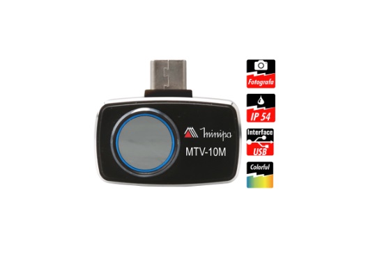 Câmera Termovisor Para Smartphone / 49.152 Pixels (256*192) Minipa MTV-10M