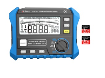 Terrômetro Dig Portátil 3 2/3 Dig CAT III 1000V / CAT IV 600V / Tensão AC 0V~200V / Backlight / Minipa MTR-1531