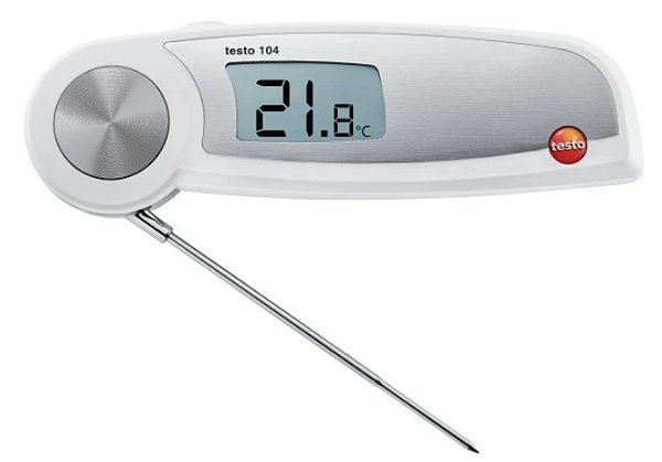 Termômetro de alimentos com sensor de temperatura dobrável - Testo 104 - 0563 0104