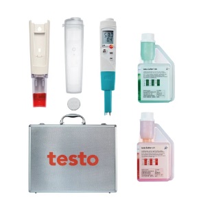 Kit de instrumentos de medição de pH / temperatura para líquidos - Testo pH1 KIT - 0563 2065