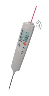 Termómetro por infravermelhos com mira laser e sonda de penetração para alimentos - Testo 826 T4 - 0563 8284