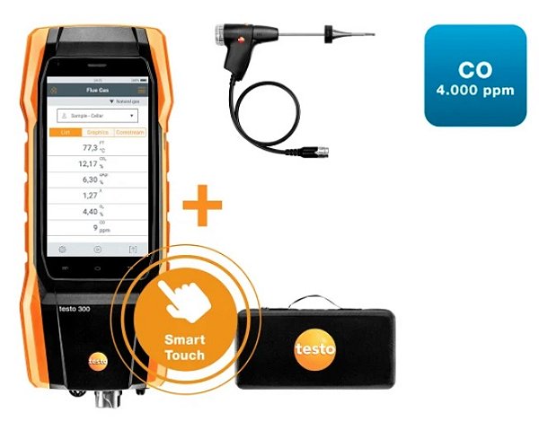Analisador de gases de combustão - Testo 300 - 0564 3002 70