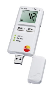 Data logger de temperatura para monitoramento em transporte - Testo 184 T2 - 0572 1842