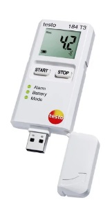 Data logger para monitoramento em transporte - Testo 184 T3 - 0572 1843