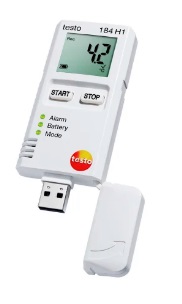 Data logger de registro de temperatura e umidade para monitoramento em transporte - Testo 184 H1 - 0572 1845