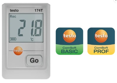 Mini data logger de temperatura com USB-C - Testo 174 T (branco) - 0572 1740 01