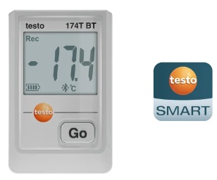 Mini data logger de temperatura com conexão Bluetooth - Testo 174 T BT - 0572 1742 01