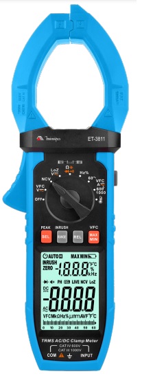 Alicate Amperímetro Dígital Minipa CAT IIII 1000V/CAT IV 600V Minipa ET-3811
