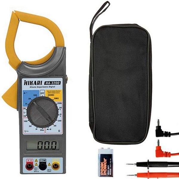 Alicate Amperimetro Digital Hikari 1000A AC HA-3200