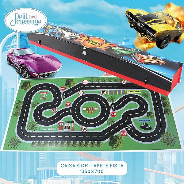 Caixa com Tapete Pista Personalizada