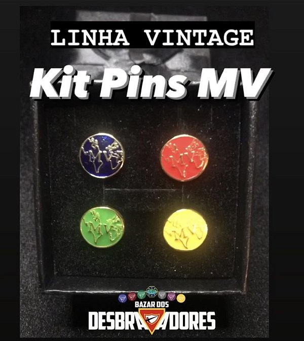 Kit Pins MV - LINHA VINTAGE (Frete Grátis BR)