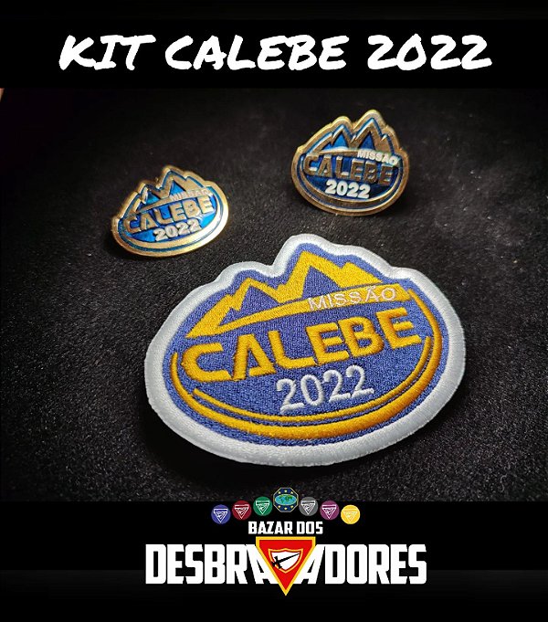 Kit CALEBE 2022 - 1 Pin / 1 Trunfo / 1 Prendedor 3 anéis  (Frete incluso para todo Brasil)