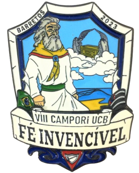 PIN VIII CAPORI UCB: FÉ INVENCIVEL 2023 - PRETO/BRANCO e ARTICULADO