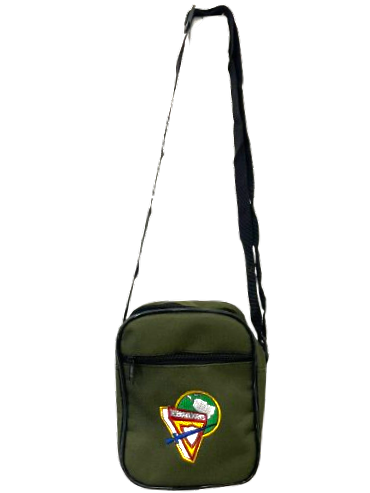 BOLSA TRANSVERSAL IMPERMEÁVEL - VERDE MILITAR D4 100% BORDADO (SHOULDER BAG)