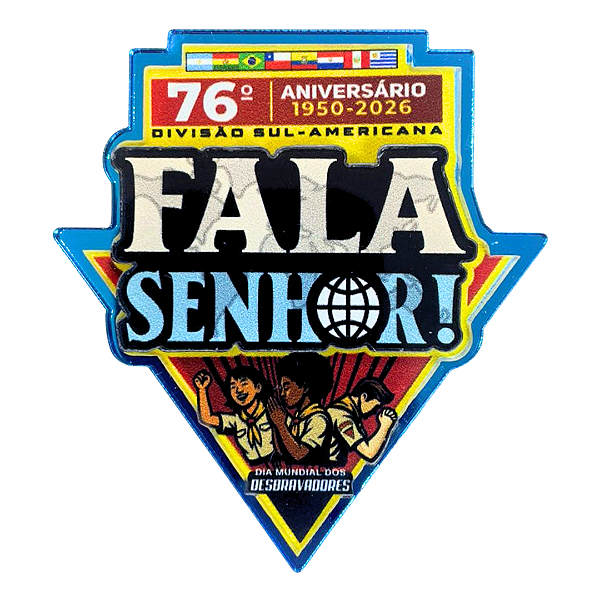 PRENDEDOR - DIA MUNDIA DBV - 76 ANOS 2026 - FALA SENHOR! - ACRÍLICO 3D - 1 ANEL