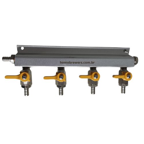 Manifold,  Distribuidor de  Co2  de  4 Vias